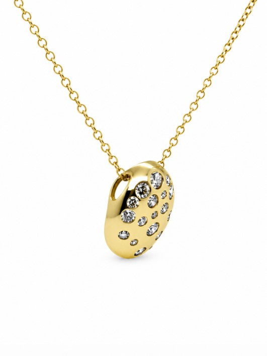 0.90 Ctw Lab Grown Diamond Necklace in 925 Yellow Gold Plated