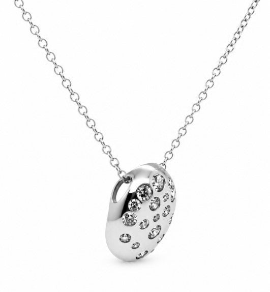 0.90 Ctw Lab Grown Diamond Necklace in 925 Platinum Plated
