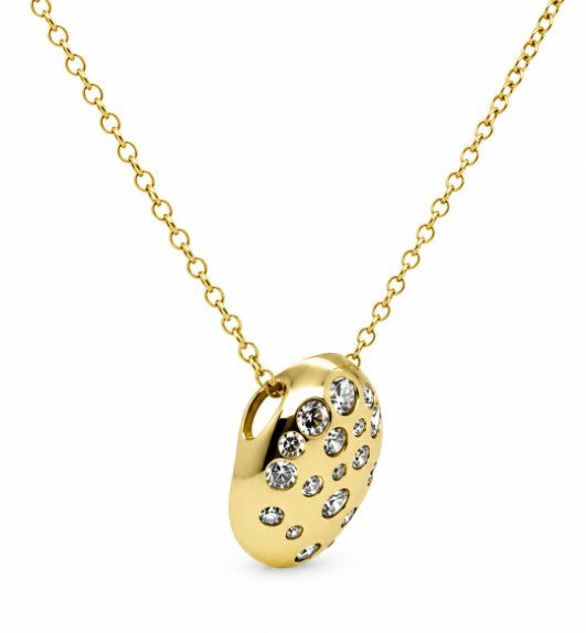 0.90 Ctw Lab Grown Diamond Necklace in 925 Yellow Gold Plated