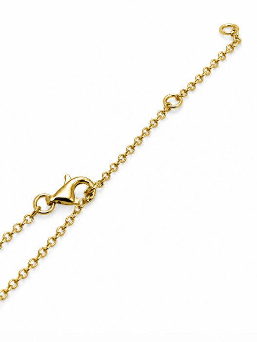 0.90 Ctw Lab Grown Diamond Necklace in 925 Yellow Gold Plated