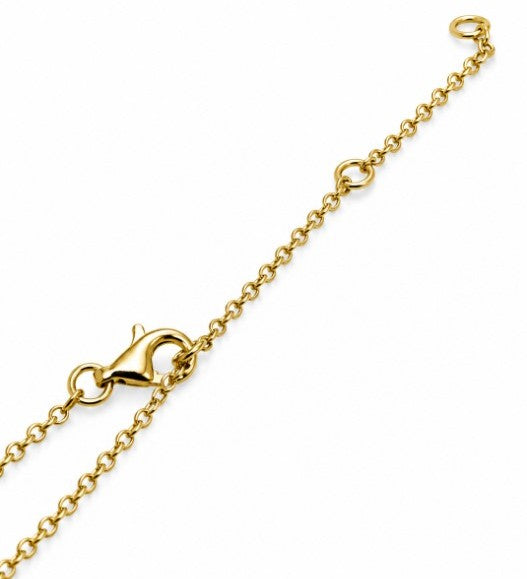 0.90 Ctw Lab Grown Diamond Necklace in 925 Yellow Gold Plated