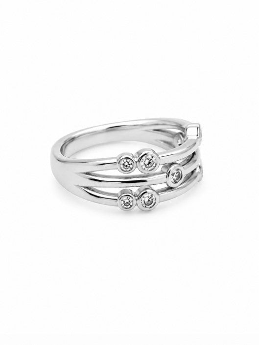 0.24 Ctw Lab Grown Diamond Ring in 925 Platinum Plated