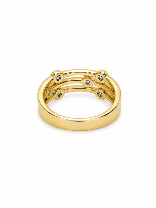 0.24 Ctw Lab Grown Diamond Ring in 925 Yellow Gold Plated