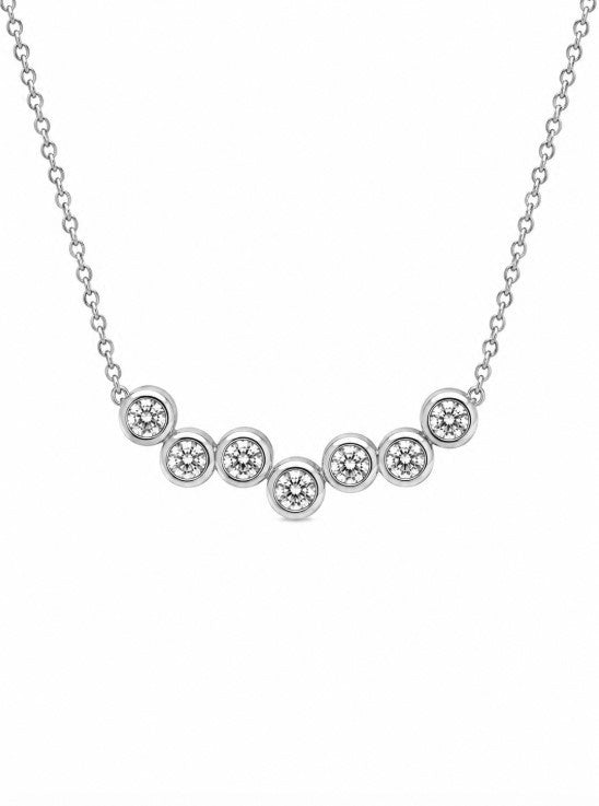 0.78 Ctw Lab Grown Diamond Necklace in 925 Platinum Plated