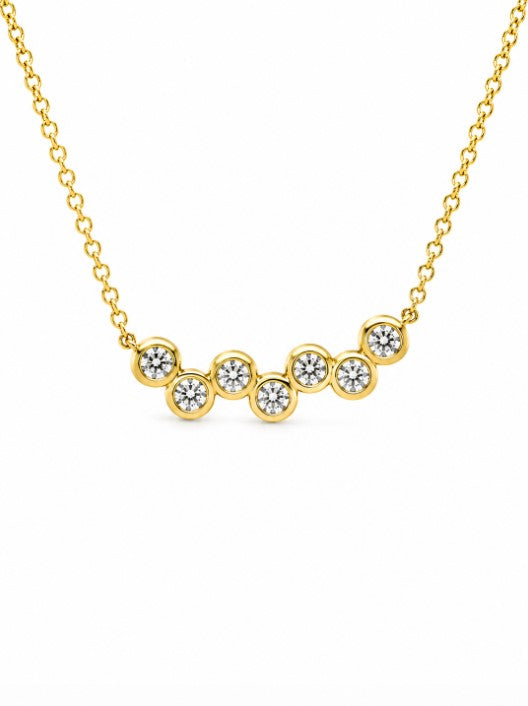 0.78 Ctw Lab Grown Diamond Necklace in 925 Yellow Gold Plated