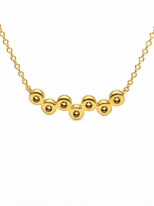 0.78 Ctw Lab Grown Diamond Necklace in 925 Yellow Gold Plated