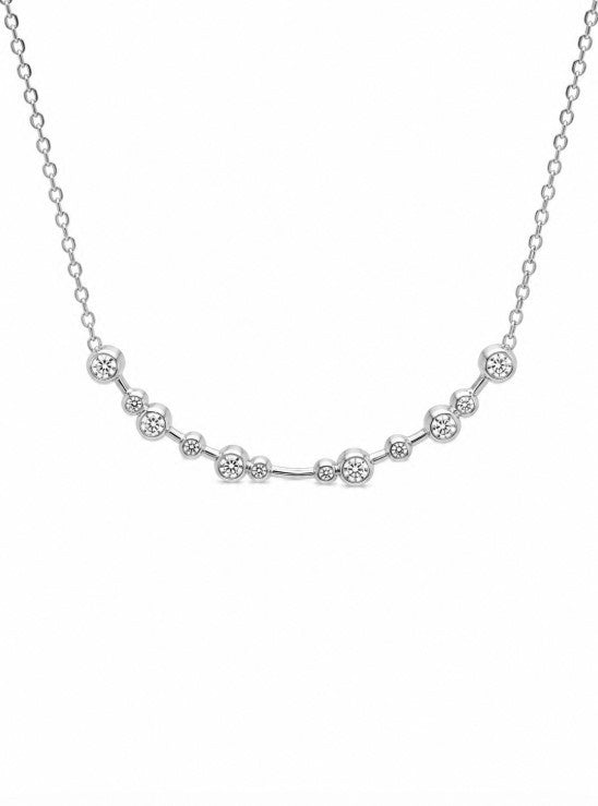 0.26 Ctw Lab Grown Diamond Necklace in 925 Platinum Plated