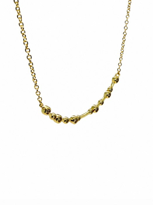 0.26 Ctw Lab Grown Diamond Necklace in 925 Yellow Gold Plated