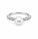 Pearl and Lab Grown Diamond Ring in 925 Platinum Plated
