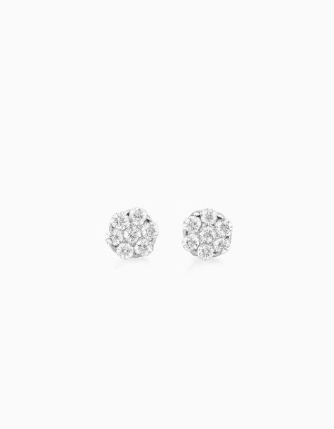 1.43 Ctw Lab Grown Diamond Earring in 925 Platinum Plated
