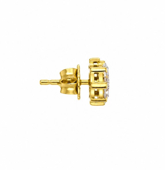 1.43 Ctw Lab Grown Diamond Earring in 925 Yellow Gold Plated