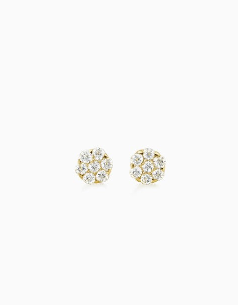 1.43 Ctw Lab Grown Diamond Earring in 925 Yellow Gold Plated