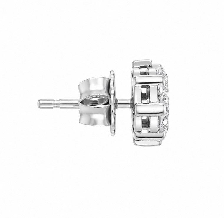1.43 Ctw Lab Grown Diamond Earring in 925 Platinum Plated