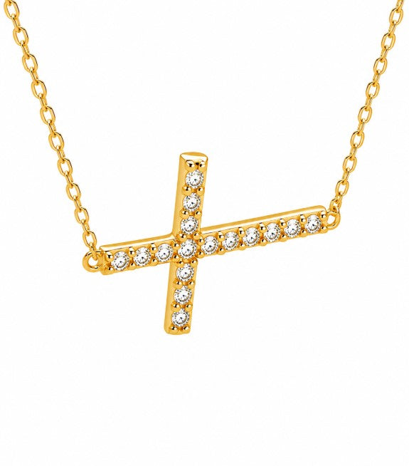 0.50 Ctw Lab Grown Diamond Necklace in 925 Yellow Gold Plated