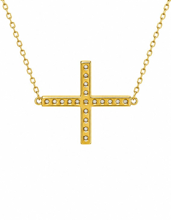 0.50 Ctw Lab Grown Diamond Necklace in 925 Yellow Gold Plated