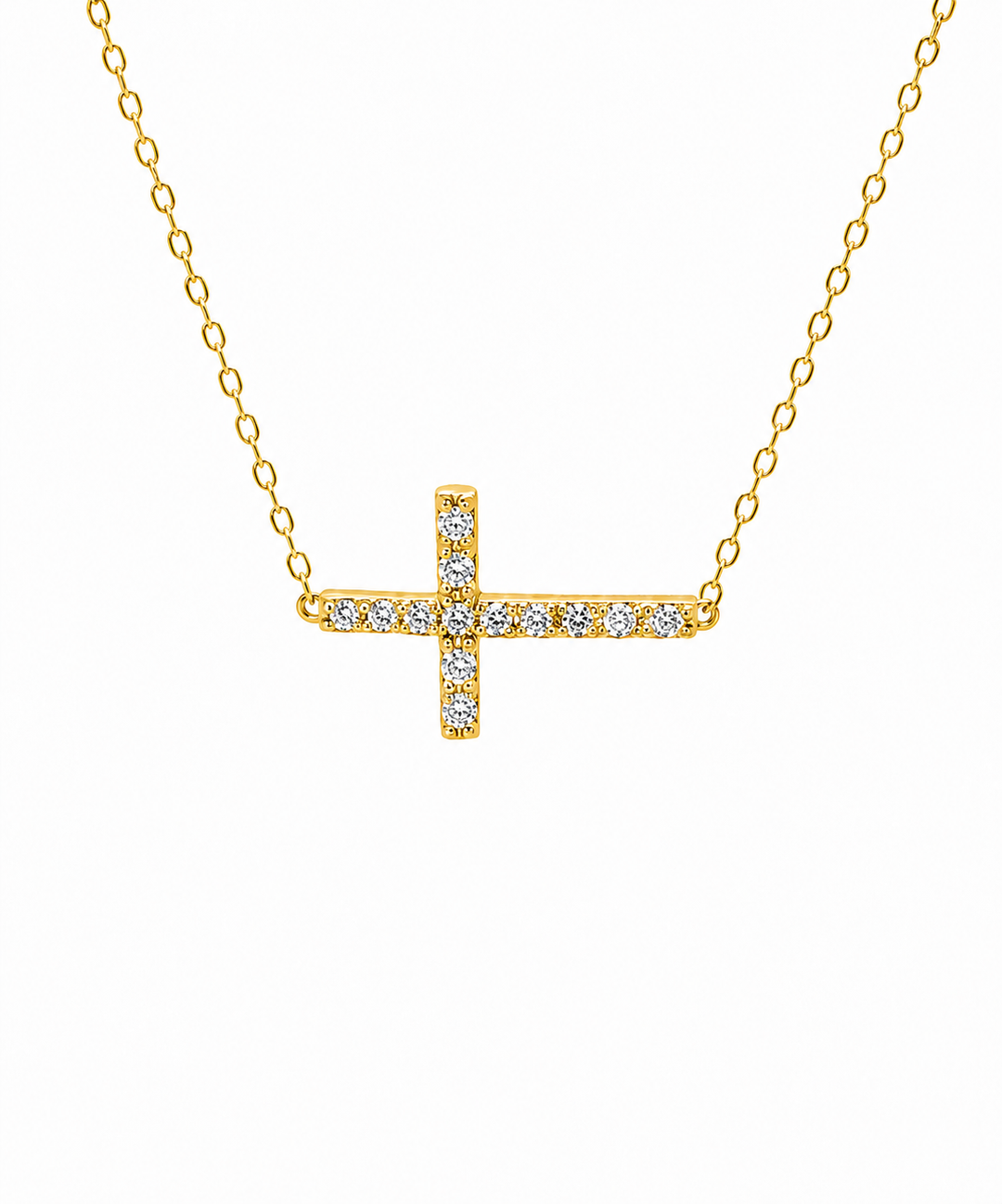 0.50 Ctw Lab Grown Diamond Necklace in 925 Yellow Gold Plated