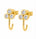 0.51 Ctw Lab Grown Diamond Earring in 925 Yellow Gold Plated