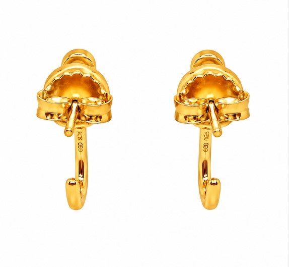 0.51 Ctw Lab Grown Diamond Earring in 925 Yellow Gold Plated