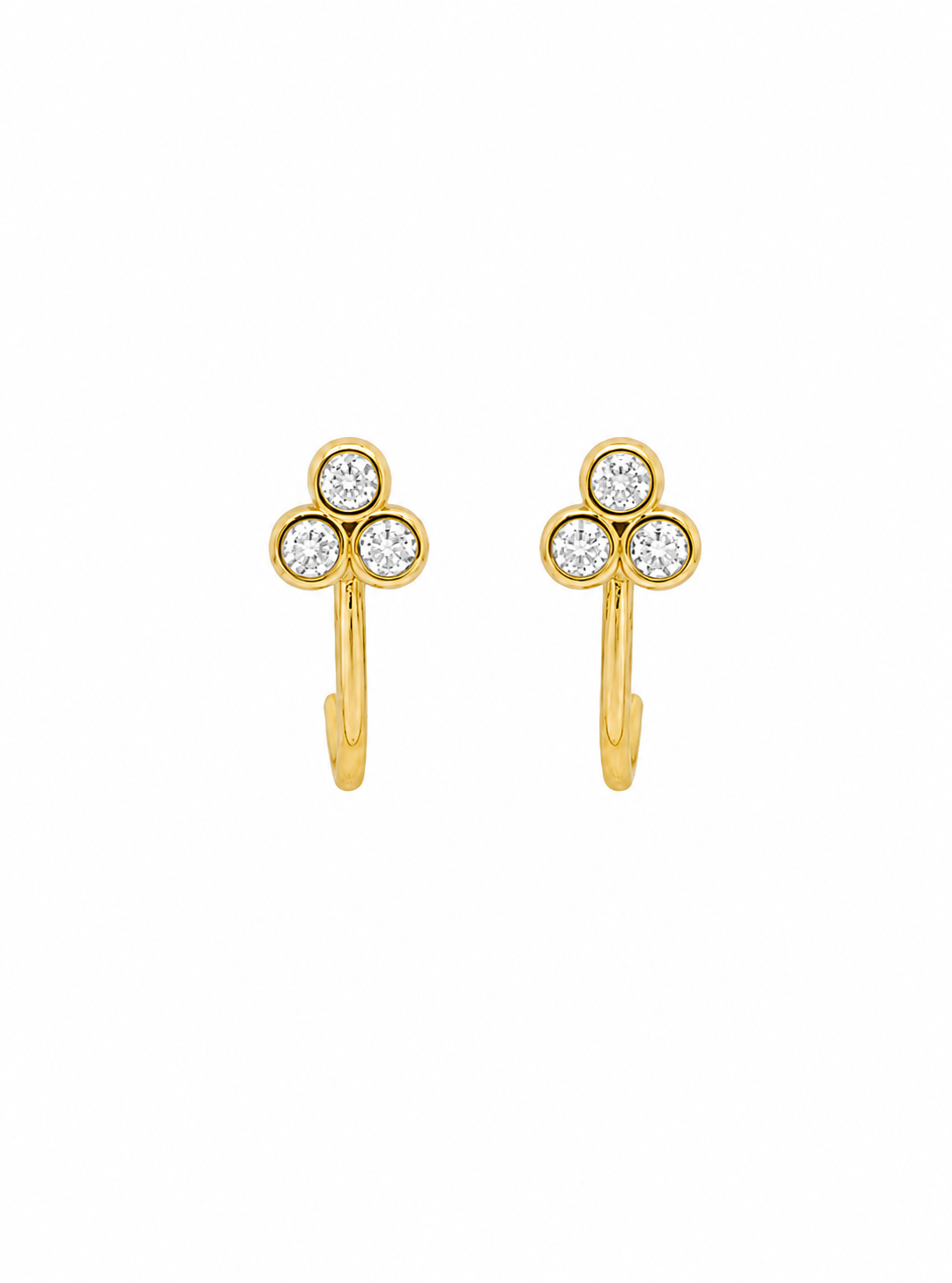 0.51 Ctw Lab Grown Diamond Earring in 925 Yellow Gold Plated