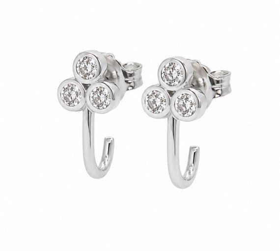 0.51 Ctw Lab Grown Diamond Earring in 925 Platinum Plated