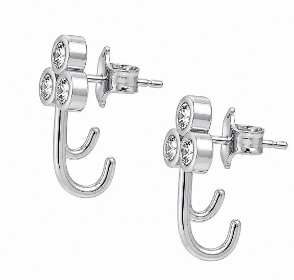 0.51 Ctw Lab Grown Diamond Earring in 925 Platinum Plated