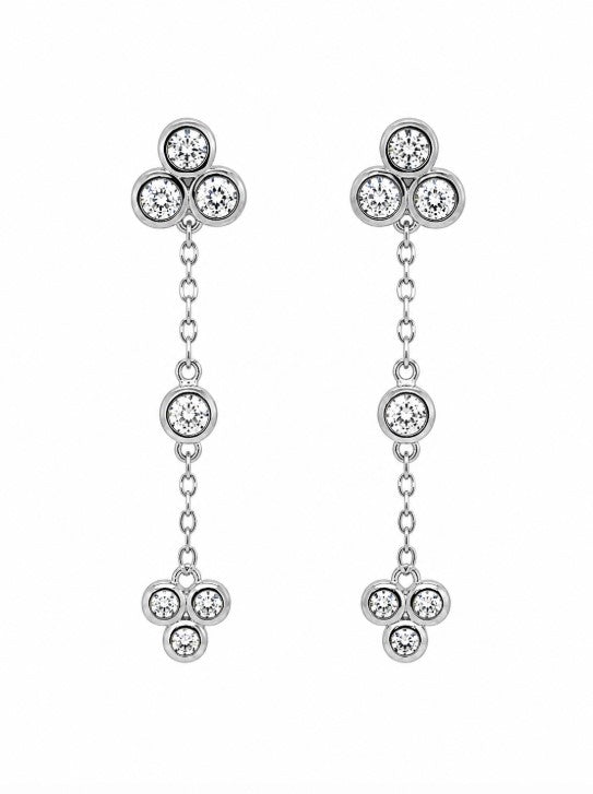0.85 Ctw Lab Grown Diamond Earring in 925 Platinum Plated