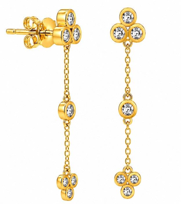 0.85 Ctw Lab Grown Diamond Earring in 925 Yellow Gold Plated