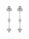 0.85 Ctw Lab Grown Diamond Earring in 925 Platinum Plated