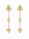 0.85 Ctw Lab Grown Diamond Earring in 925 Yellow Gold Plated