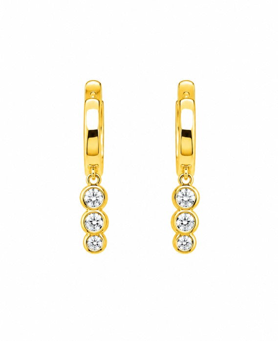 1.14 Ctw Lab Grown Diamond Earring in 925 Yellow Gold Plated