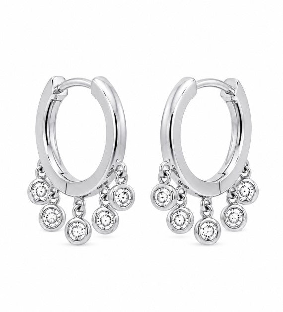 1.14 Ctw Lab Grown Diamond Earring in 925 Platinum Plated
