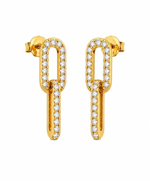 1.24 Ctw Lab Grown Diamond Earring in 925 Yellow Gold Plated