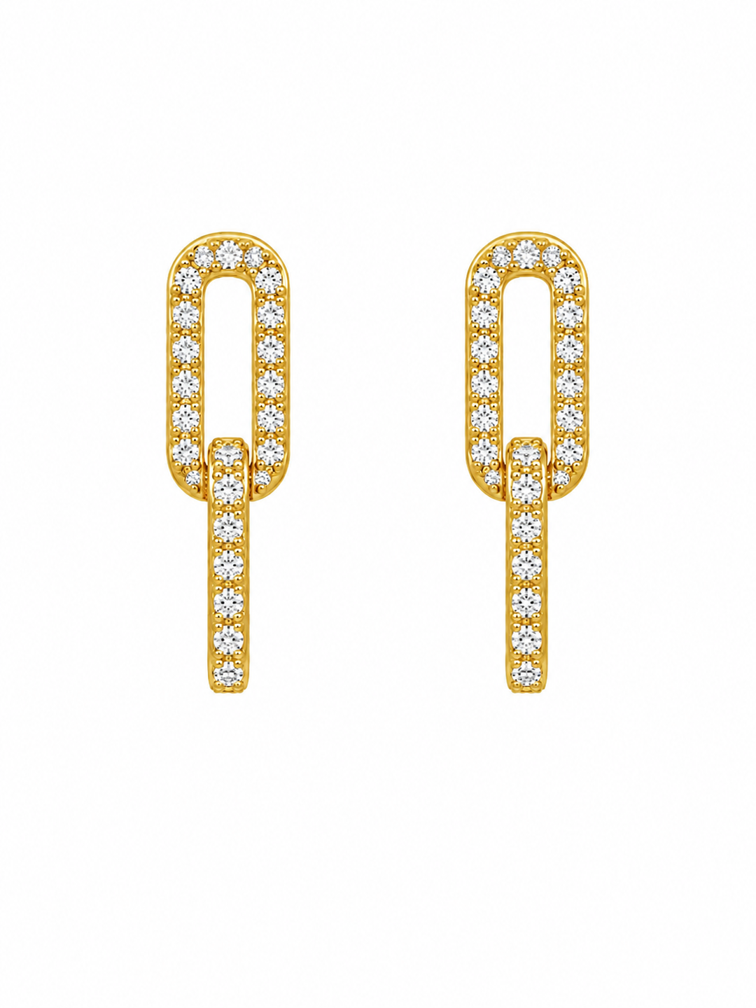 1.24 Ctw Lab Grown Diamond Earring in 925 Yellow Gold Plated