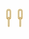 1.24 Ctw Lab Grown Diamond Earring in 925 Yellow Gold Plated