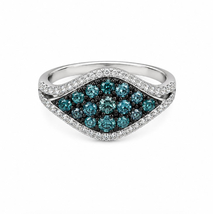 1.41 Ctw Lab Grown Diamond Ring in 925 Two Tone