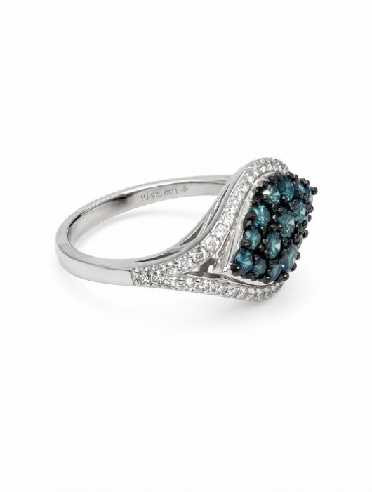 1.41 Ctw Lab Grown Diamond Ring in 925 Two Tone