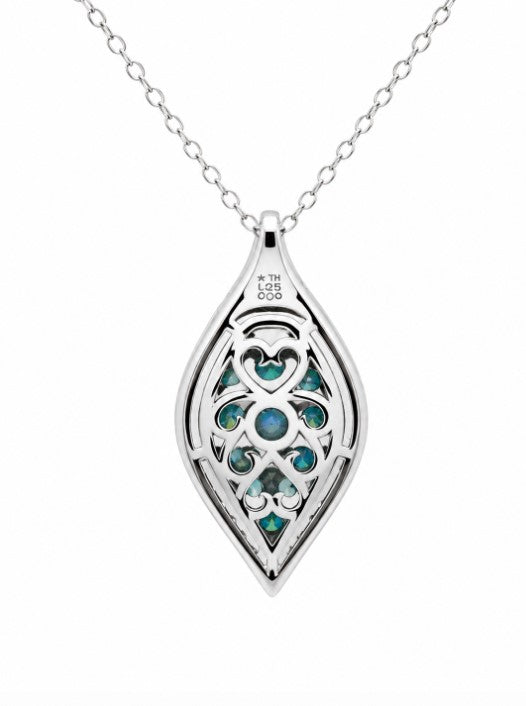 1.28 Ctw Lab Grown Diamond Pendant in 925 Two Tone