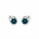 0.91 Ctw Blue Lab Grown Diamond Earring in 925 Platinum Plated