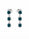 2.20 Ctw Blue Lab Grown Diamond Earring in 925 Platinum Plated