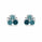 1.73 Ctw Blue Lab Grown Diamond Earring in 925 Platinum Plated