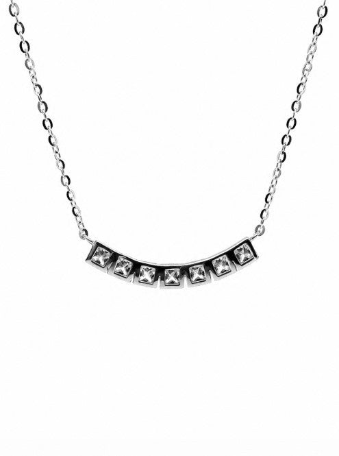 1.20 DEW Moissanite Necklace in 925 Platinum Plated