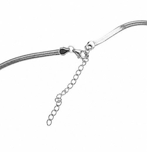 1.30 DEW Moissanite Flex Necklace in 925 Platinum Plated