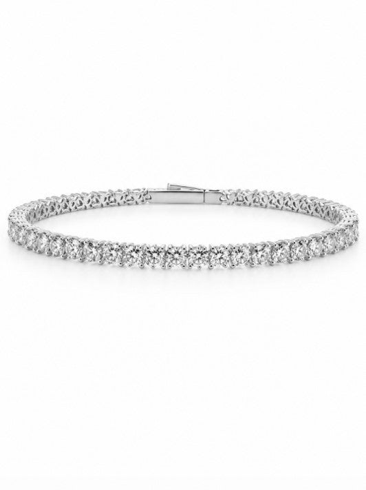 8.60 DEW Moissanite Bangle in 925 Platinum Plated