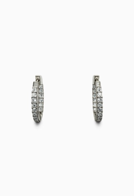 1.90 DEW Moissanite Earring in 925 Platinum Plated