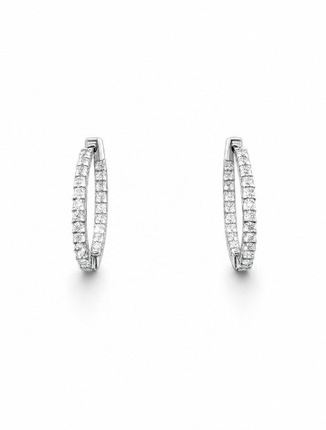 3.00 DEW Moissanite Earring in 925 Platinum Plated