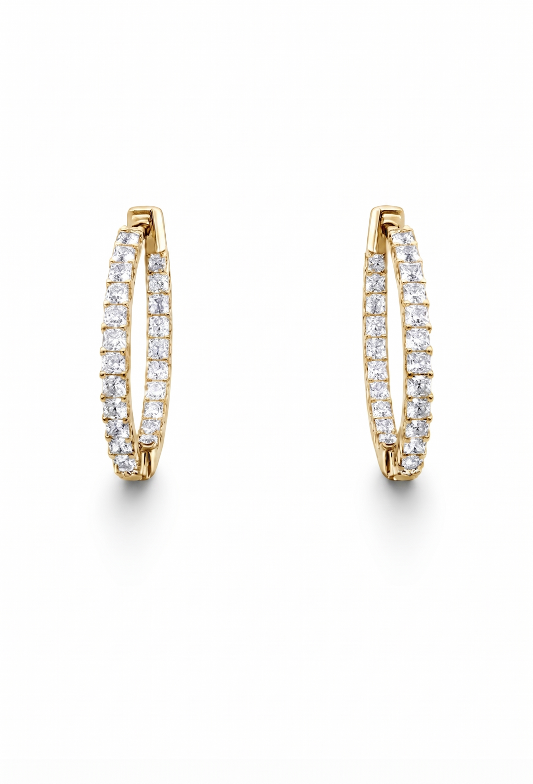 4.40 DEW Moissanite Earring in 925 Yellow Gold Plated