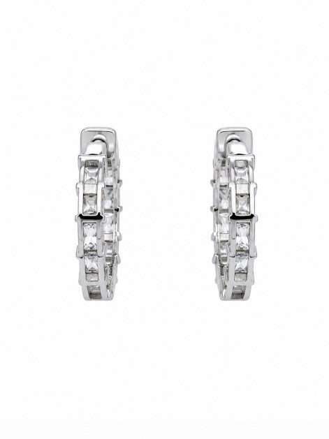 6.70 DEW Moissanite Earring in 925 Platinum Plated