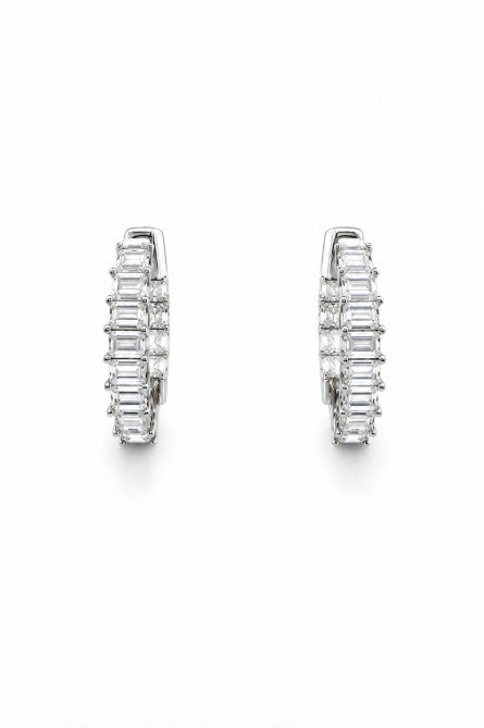 3.10 DEW Moissanite Earring in 925 Platinum Plated
