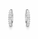 3.10 DEW Moissanite Hoop Earring in 925 Platinum Plated