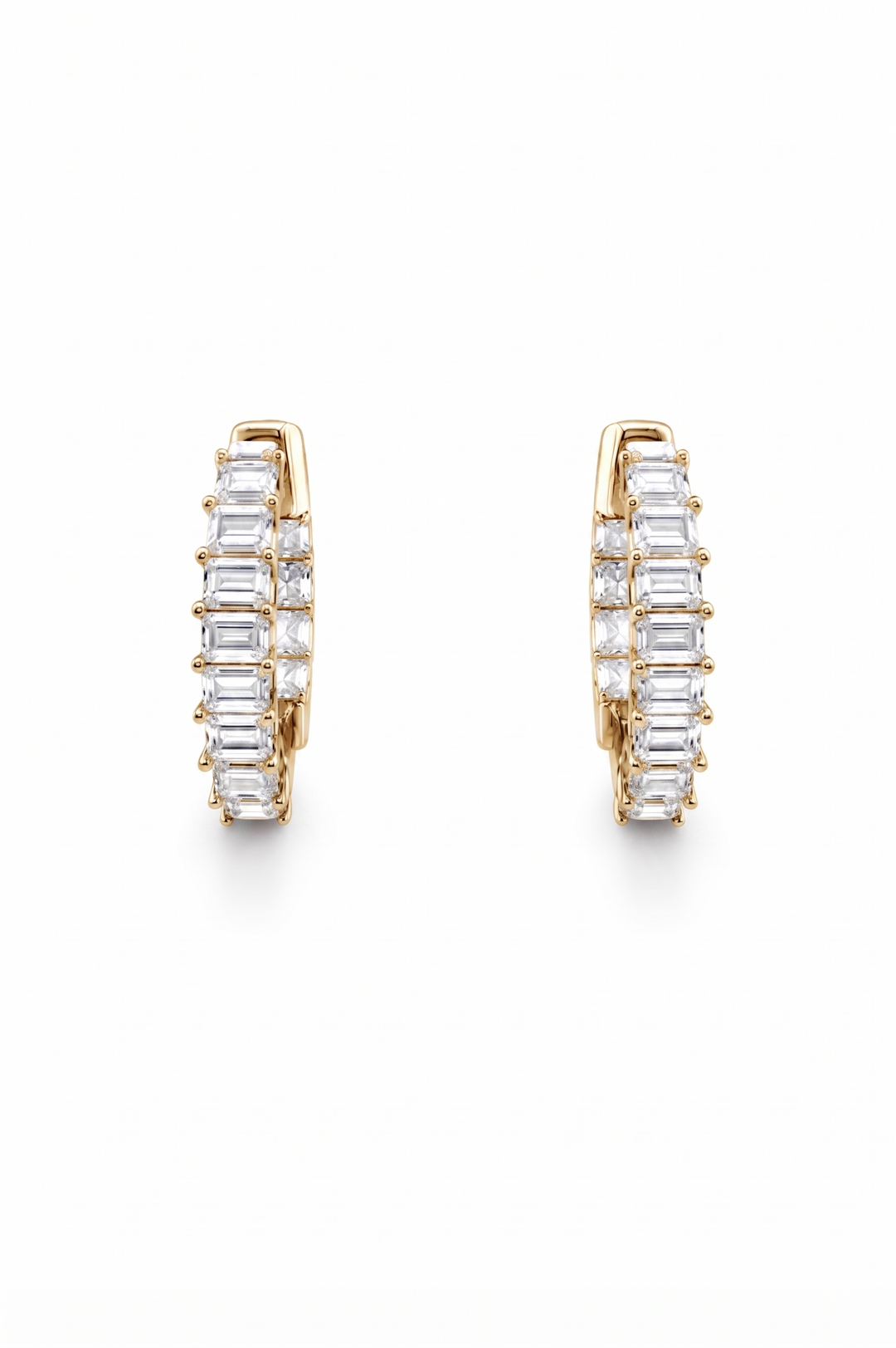 3.10 DEW Moissanite Earring in 925 Yellow Gold Plated